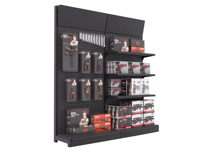 Retail display fixtures for hardware stores and shops
